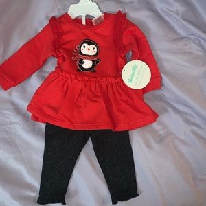 NWT Nanette kids penguin sweatshirt and pant set